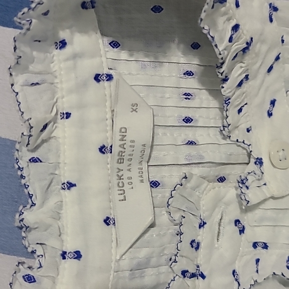 Lucky Brand blouse, ruffled, pleated - Picture 8 of 16